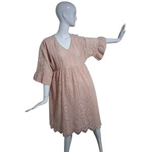 Roolee Eyelet Falling For You Women's XL Coquette Cottagecore Embroidered Dress